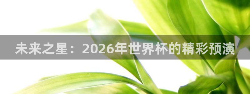世俱杯直播：未来之星：2026年世界杯的精彩预演